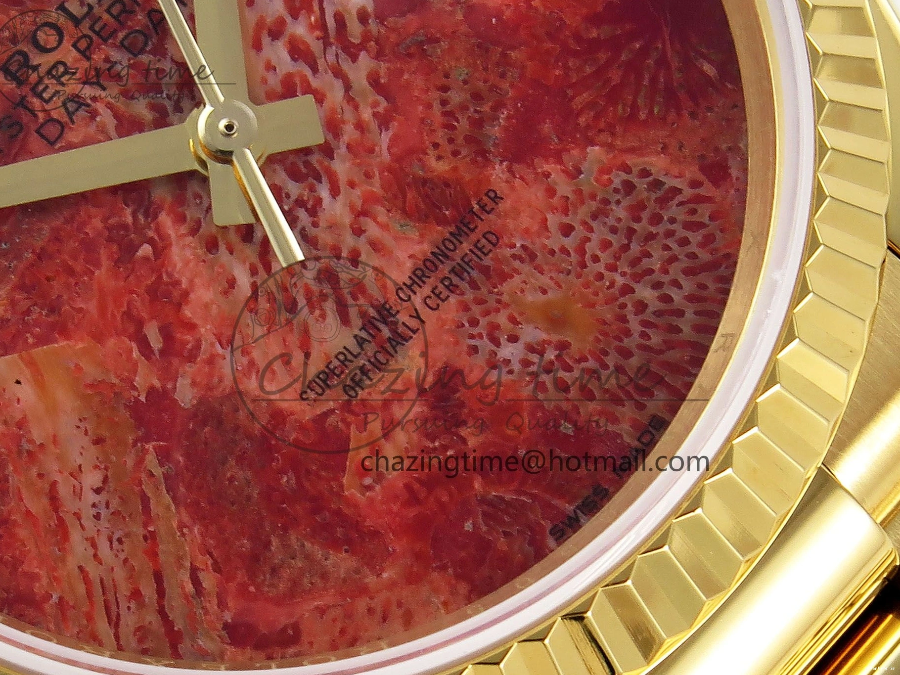 0101 Tailored Day Date 36 YG RAF Best Edition Rock Dial on YG Bracelet A 1384